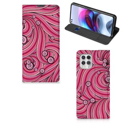 Motorola Moto G100 | Bookcase | Swirl Pink Motorola Moto G100 | Bookcase | Swirl Pink