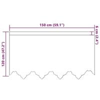 VidaXL Kantgordijn met gordijnen bloemen wit 120 x 150 cm polyester - thumbnail