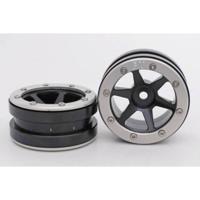 Metsafil Beadlock Wheels PT-Slingshot Zwart / Zilver 1.9 (2st) - thumbnail
