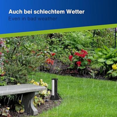 Buitenstopcontact paal kunststof 2 stopcontacten 37cm hoog 2 meter snoer met stekker