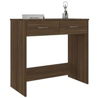 Bureau 80x40x75 cm bewerkt hout bruineikenkleurig - thumbnail