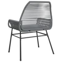 Tuinstoelen 2 st met kussens poly rattan grijs - thumbnail