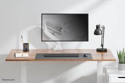 Neomounts ds70-450wh1 full-motion desk mount, 17 - 42 inch, topfix clamp & grommet