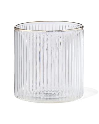 HEMA Glas voor geurkaars ⌀6.5x6.5cm ribbel transparant (transparant)