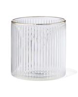HEMA Glas voor geurkaars ⌀6.5x6.5cm ribbel transparant (transparant) - thumbnail