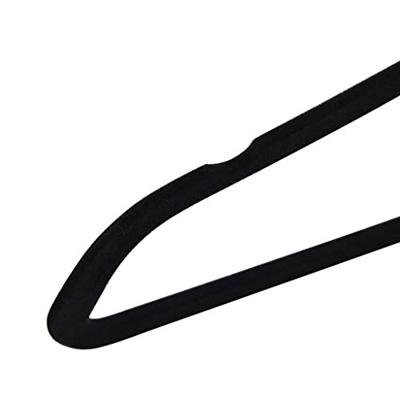 VidaXL 20-delige kledinghangerset anti-slip fluweel zwart VidaXL 20-delige kledinghangerset anti-slip fluweel zwart