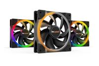 Be Quiet! light wings pwm rgb case fans (zwart, 3 stuks, 120 x 120 x 25 mm) - thumbnail