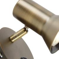 QAZQA Wandspot brons draai- en kantelbaar met schakelaar - Karin 1 - thumbnail