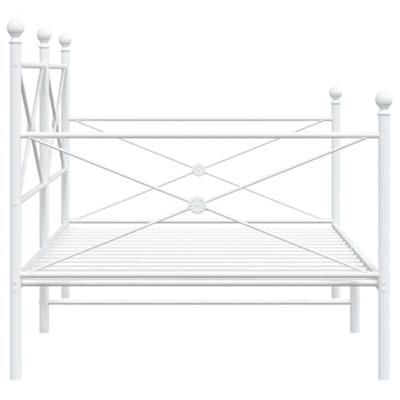 Slaapbank zonder matras 100x190 cm staal wit Slaapbank zonder matras 100x190 cm staal wit
