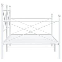 Slaapbank zonder matras 100x190 cm staal wit - thumbnail