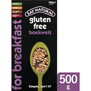Eat Natural for Breakfast Gluten Free Boekweit 500 g bij Jumbo