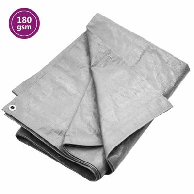 VidaXL Dekzeil 180 g/m² 4x6 m hdpe grijs VidaXL Dekzeil 180 g/m² 4x6 m hdpe grijs