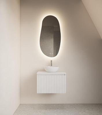 Spiegel Gliss Maya 50x100 cm Verticaal Met LED-verlichting En Spiegelverwarming