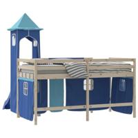 Gordijnen voor hoogslaper met toren polyester blauw - thumbnail