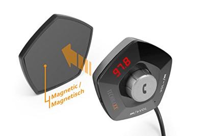Technaxx FM-zender + opladen + MP3-speler + Bluetooth, LCD-display (FMT1100BT), zwart, 16 x 11 cm