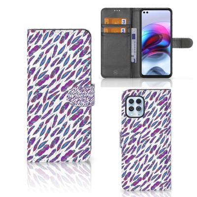 Motorola Moto G100 | Telefoon Hoesje | Feathers Color Motorola Moto G100 | Telefoon Hoesje | Feathers Color