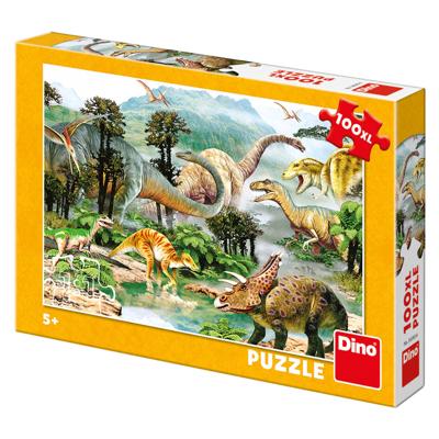 DinoToys Dino puzzel - molletje en zijn vriendjes - 4 x 12 stukjes