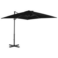 VidaXL Zweefparasol met aluminium paal 250x250 cm zwart - thumbnail