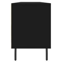 Tv-meubel 150x30x44,5 cm bewerkt hout zwart - thumbnail
