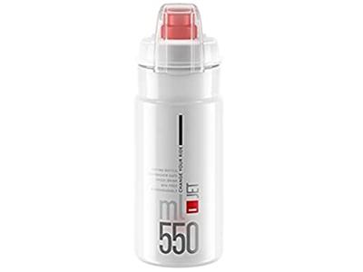 ELITE bidon "jet plus" bottle jet plus 550ml clear/red with cap