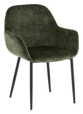 Artistiq Eetkamerstoel 'Linna' Velvet, kleur groen