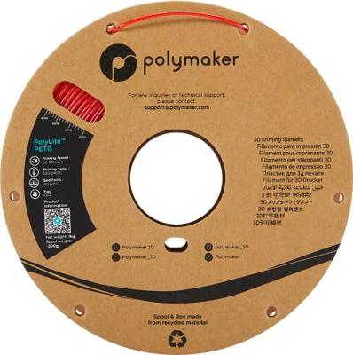 Polymaker PB01004 PolyLite Filament PETG Hittebestendig, Hoge treksterkte 1.75 mm 1000 g Rood 1 stuk(s) Polymaker PB01004 PolyLite Filament PETG Hittebestendig, Hoge treksterkte 1.75 mm 1000 g Rood 1 stuk(s)