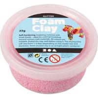 Foam Clay ®, glitter, lichtrood, 35 gr/ 1 doosje - thumbnail