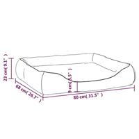 VidaXL Hondenmand 80x68x23 cm kunstleer zwart en bruin - thumbnail