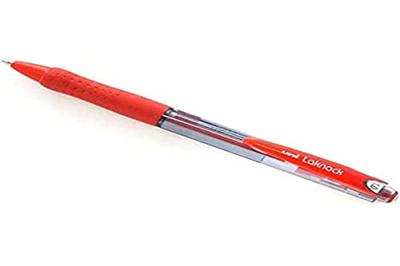 Uni-ball balpennen Laknock schrijfbreedte 0,4 mm, schrijfpunt: 1 mm, medium punt, rood