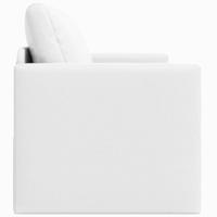 Slaapbank 110cm Wit Kunstleer - thumbnail