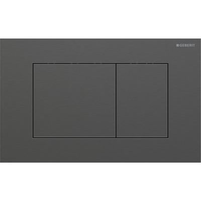 Geberit Drukplaat Sigma 40, 2-toets Square RVS Zwart Chroom