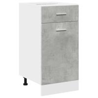 7-delige Badkamermeubelset bewerkt hout betongrijs - thumbnail