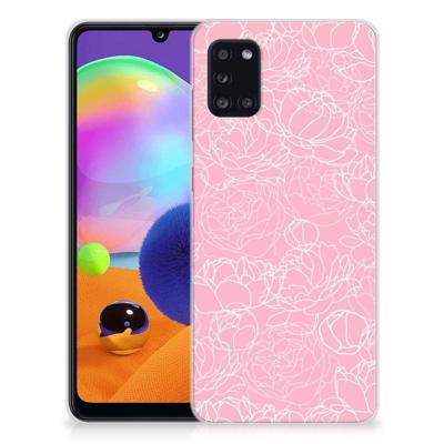 Samsung Galaxy A31 | TPU Case | White Flowers