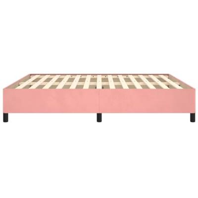 Bedframe fluweel roze 160x200 cm
