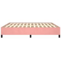 Bedframe fluweel roze 160x200 cm - thumbnail