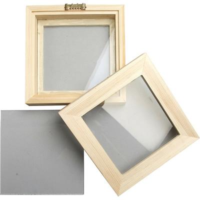 Creativ Company 3d lijst met glas, d: 2,5 cm, afm 12,3x12,3 cm, 1 stuk - thumbnail
