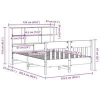 Bedframe zonder matras massief grenenhout wit 120x200 cm - thumbnail