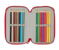 Driedubbele Pennenzak Sevilla Fútbol Club Rood 12,5 x 19,5 x 5,5 cm 37 Onderdelen - thumbnail