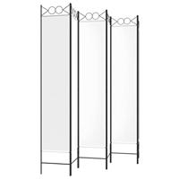 Kamerscherm met 6 panelen 240x220 cm stof wit - thumbnail