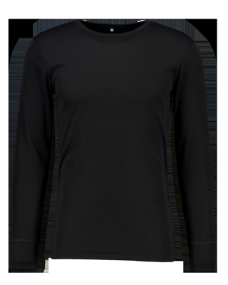 Rib Sportshirt - Zwart