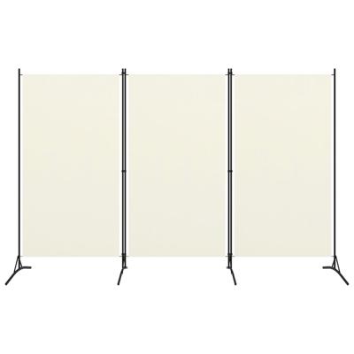 vidaXL Kamerscherm met 3 panelen 260x180 cm crèmewit
