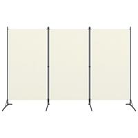 vidaXL Kamerscherm met 3 panelen 260x180 cm crèmewit - thumbnail