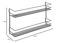 Metaltex pepito kruidenrek 2 etages 36x8x19 cm zwart - thumbnail