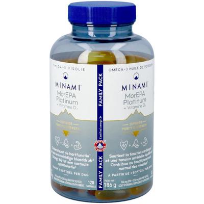 Minami Nutrition MorEPA Platinum + Vitamine D3 120Capsules Minami Nutrition MorEPA Platinum + Vitamine D3 120Capsules
