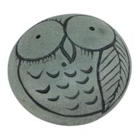 Wierookhouder Kiezelsteen Zeepsteen Grappige Uil Zijdelings - thumbnail