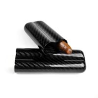 RRX CARBON 2 buizen draagbare Carbon Fiber tabak vak sigaar Travel case (zwart) - thumbnail