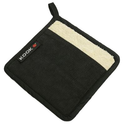 KOOK Pannenlap Corduroy Donkergrijs 21 x 21 cm