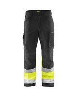 Blåkläder Softshell werkbroek High-Vis 15622517 | Zwart/High Vis Geel | Maat 58 - 7330509586242 - thumbnail