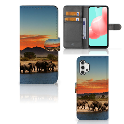Samsung Galaxy A32 5G | Telefoonhoesje | Met pasjeshouder | Olifanten Samsung Galaxy A32 5G | Telefoonhoesje | Met pasjeshouder | Olifanten