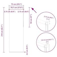 Rolgordijn verduisterend 75x210cm stofbreedte 70,7 cm polyester - thumbnail